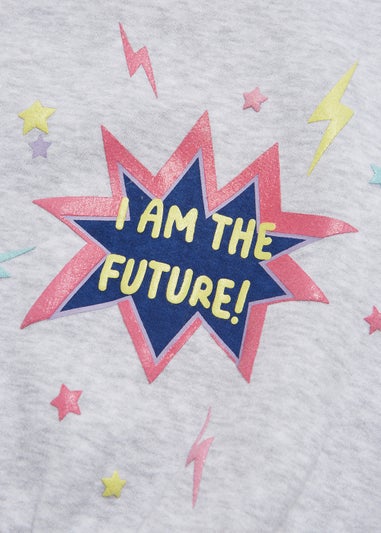 Girls Grey I Am The Future Sweatshirt (9mths-6yrs)