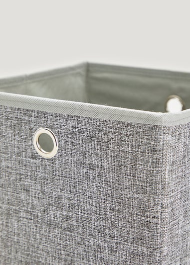 Charcoal Foldable Storage Box (27cm x 27cm x 27cm)