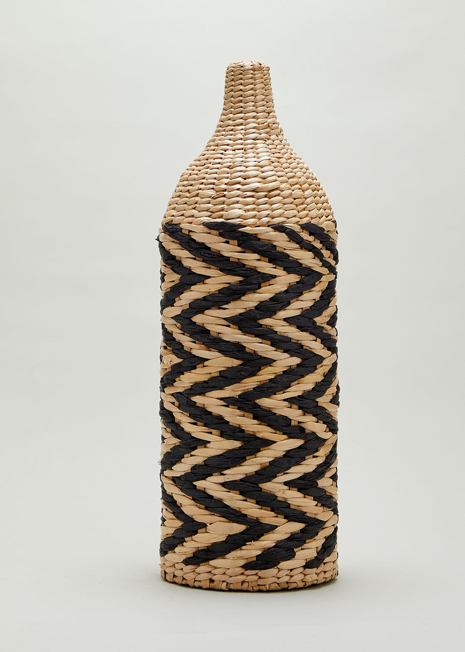 Black Chevron Woven Vase (60cm)