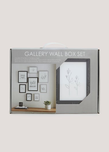 8 Pack Monochrome Wall Hanging Photo Frames