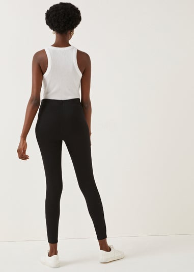 Black Button Body Shaper Leggings