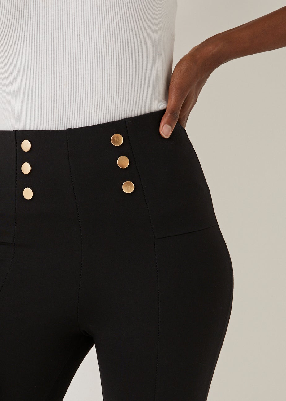 Black Button Body Shaper Leggings