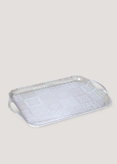 Tile Print Melamine Tray