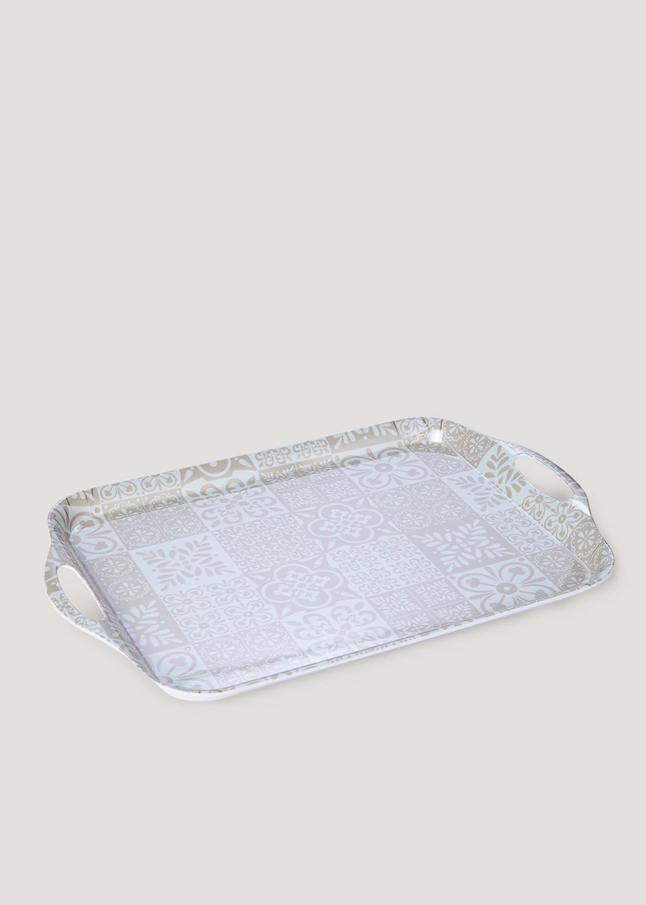 Tile Print Melamine Tray