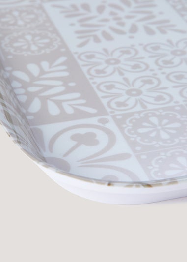 Tile Print Melamine Tray