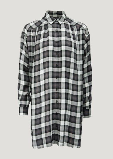 Grey Check Longline Shirt
