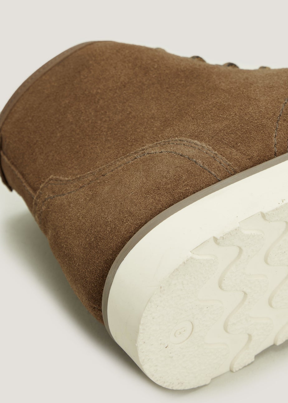 Tan Suede Apron Boots