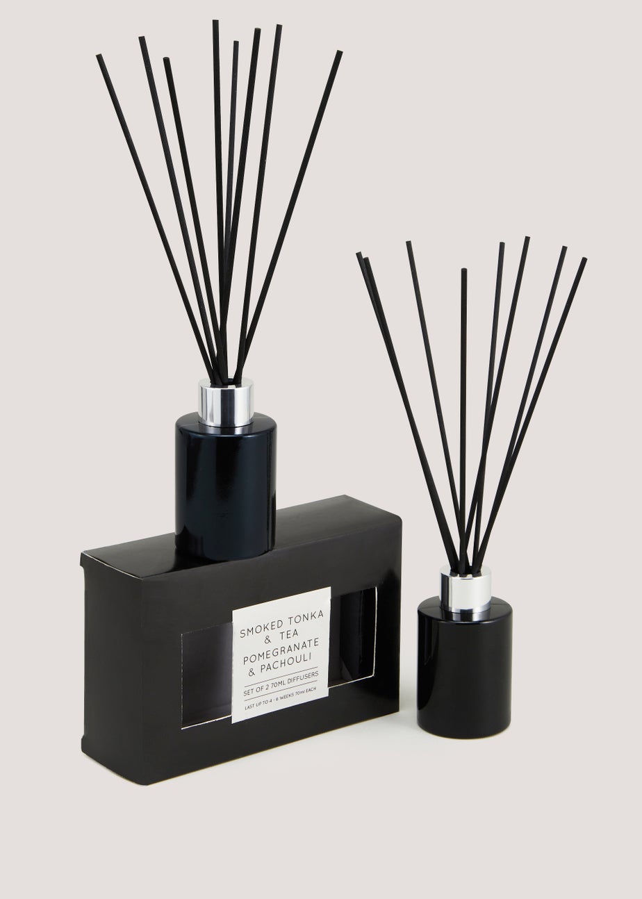 Set of 2 Elegance Black Diffusers (70ml)