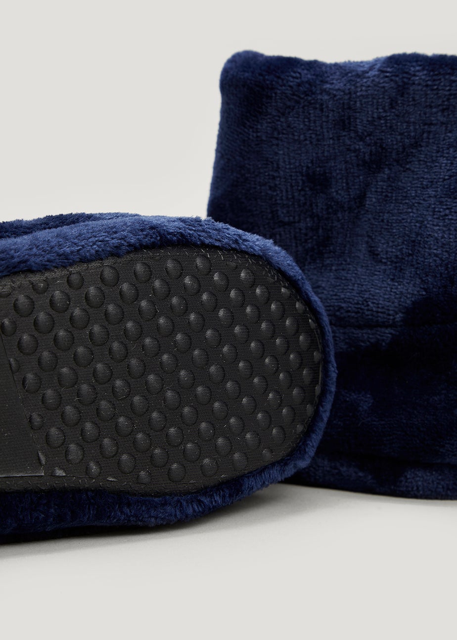 Kids Navy Snuggle Slipper Boots (Younger 10-Older 6)