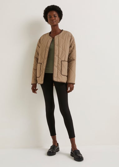 Black Ribbed Ottoman Leggings