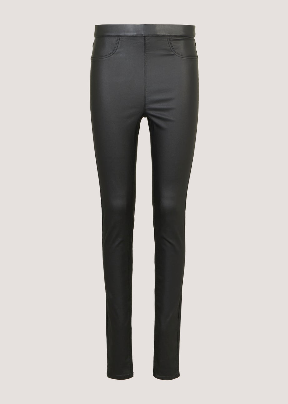 Rosie Black Coated Jeggings