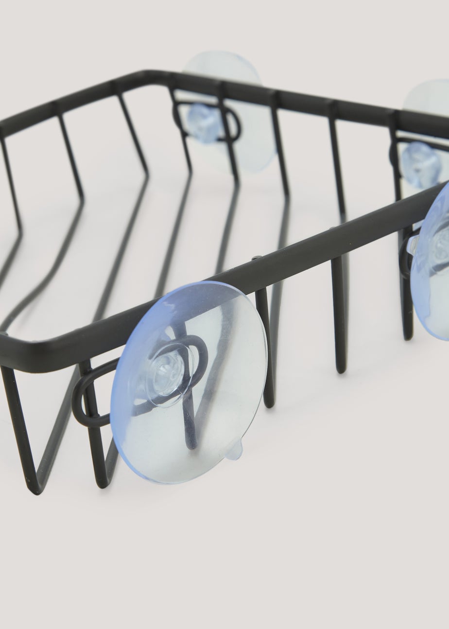 Grey Wire Corner Shower Basket (0.5cm x 19.5cm x 27cm)