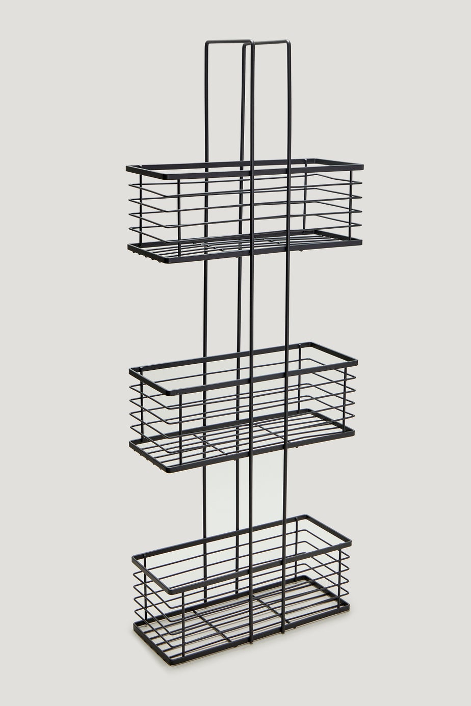 Grey 3 Tier Wire Storage Caddy (82cm x 13cm x 30cm)