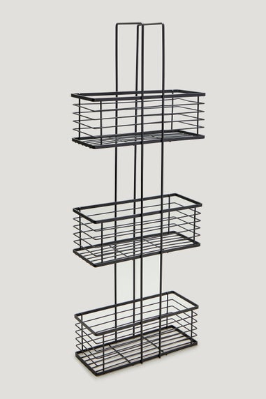 Grey 3 Tier Wire Storage Caddy (82cm x 13cm x 30cm)