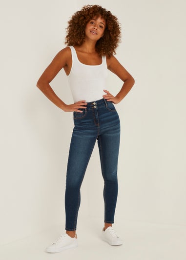 April Dark Wash Push Up Super Skinny Jeans (Long Length)