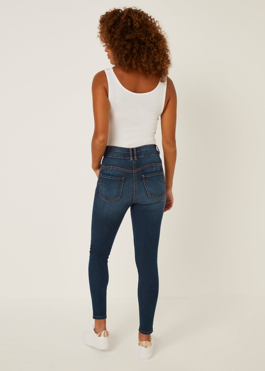 April Dark Wash Push Up Super Skinny Jeans (Long Length)