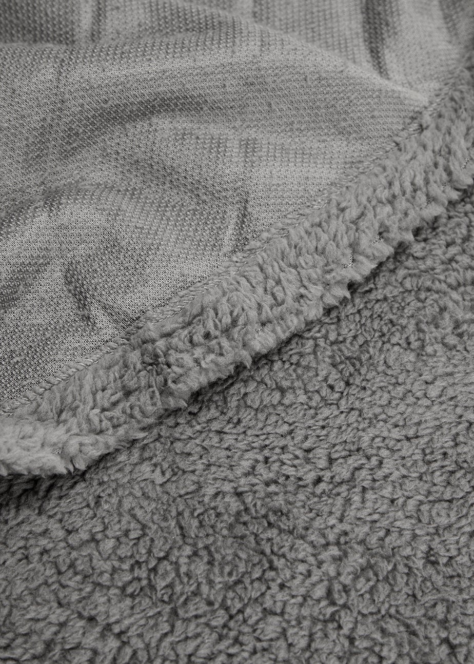 Grey Teddy Fleece Fitted Sheet