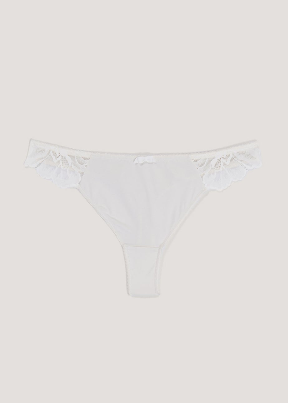 Cream Lace Thong