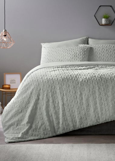 Green Clipped Spot Duvet Cover