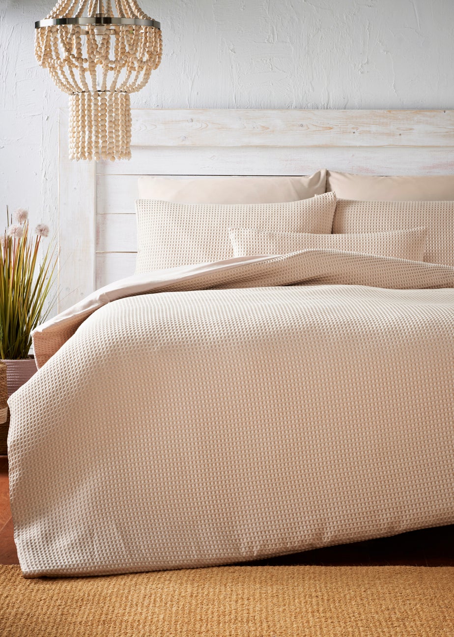 Cream Waffle Duvet Cover