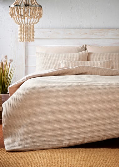 Cream Waffle Duvet Cover