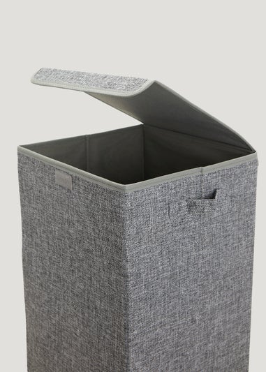 Grey Collapsible Laundry Basket
