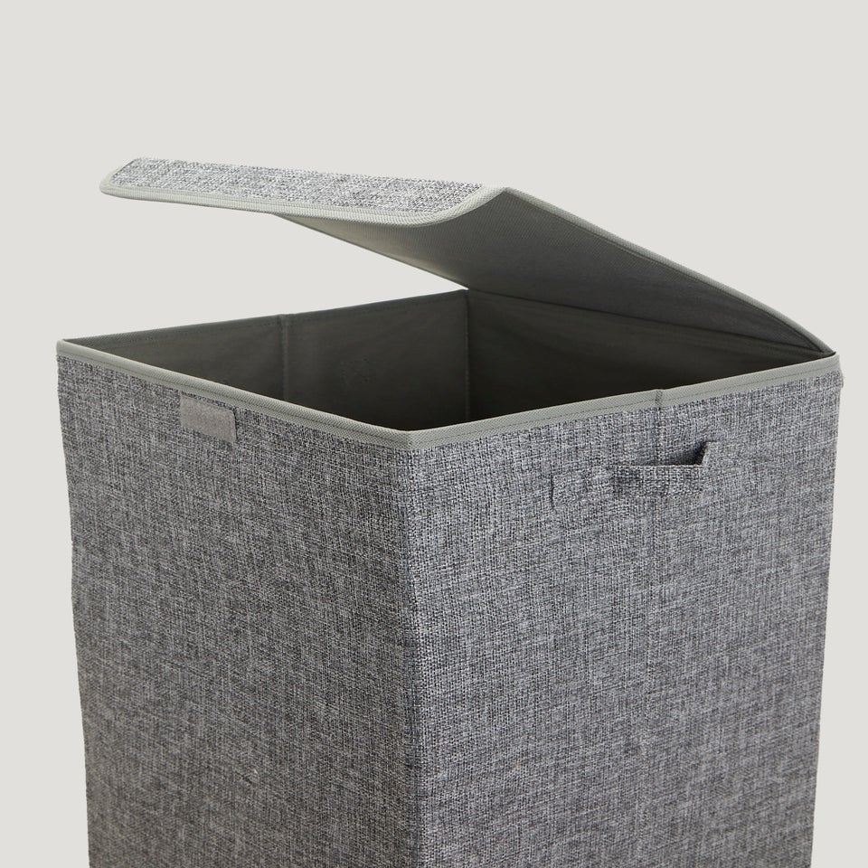 Grey Collapsible Laundry Basket
