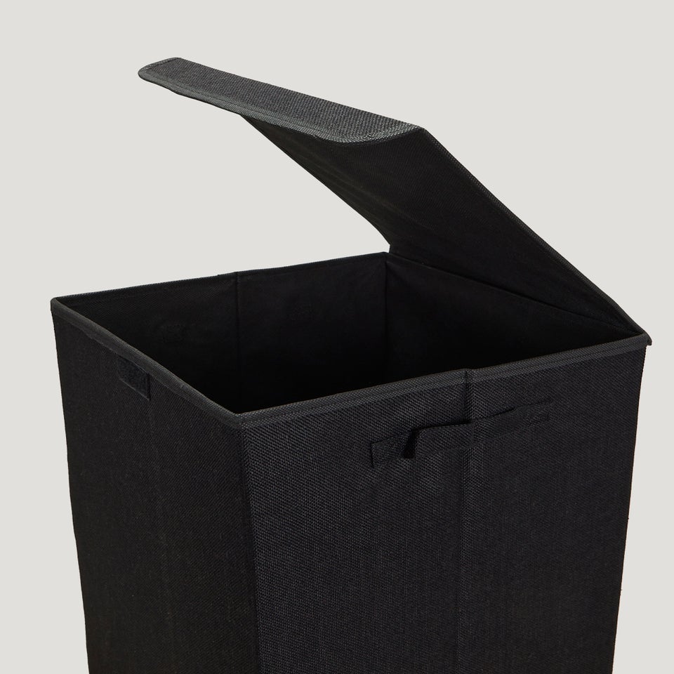 Black Collapsible Laundry Basket