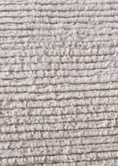 Grey Ribbed Sherpa Fleece Duvet Cover