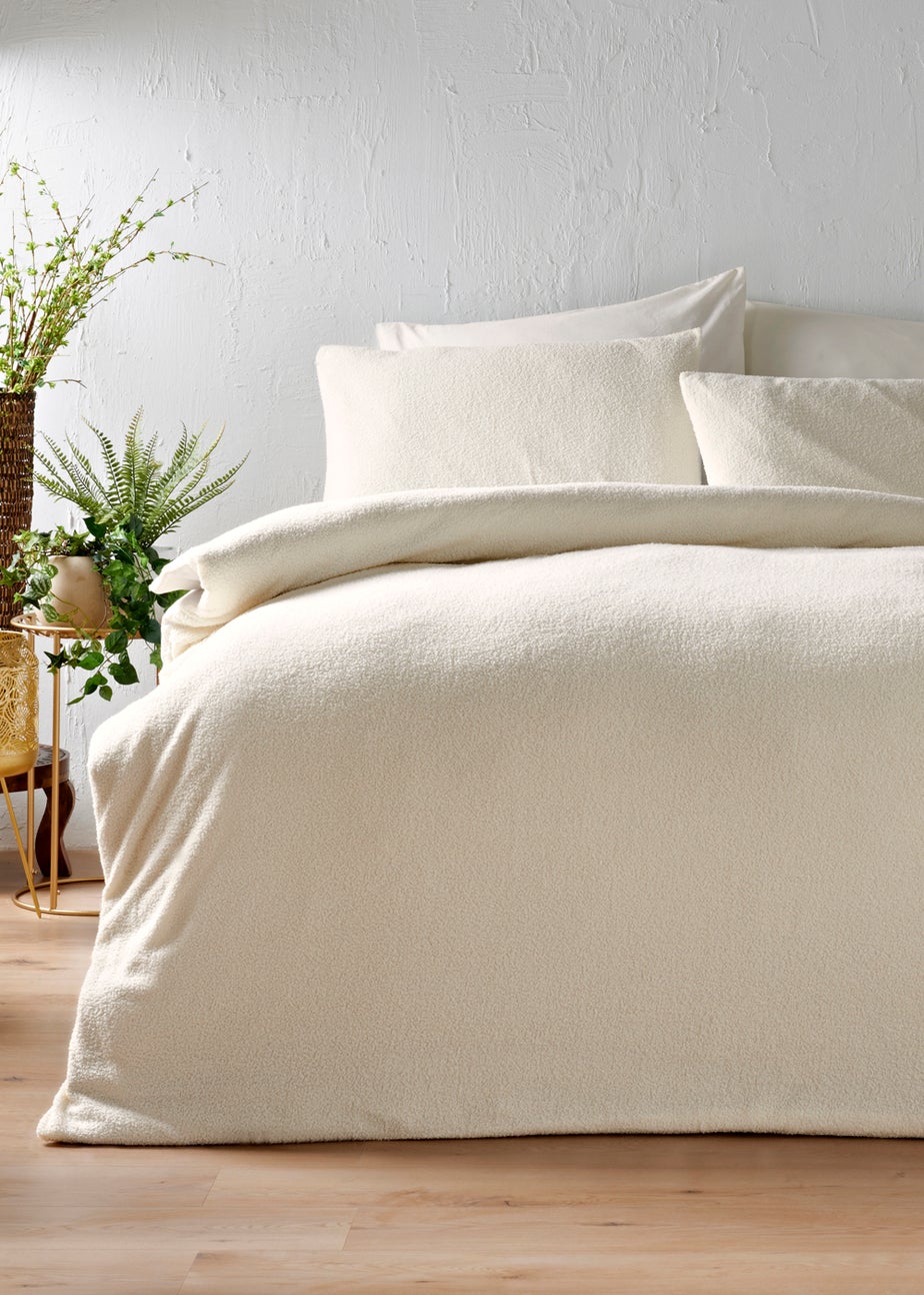 Cream Boucle Duvet Cover