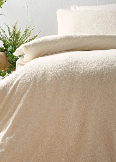 Cream Boucle Duvet Cover