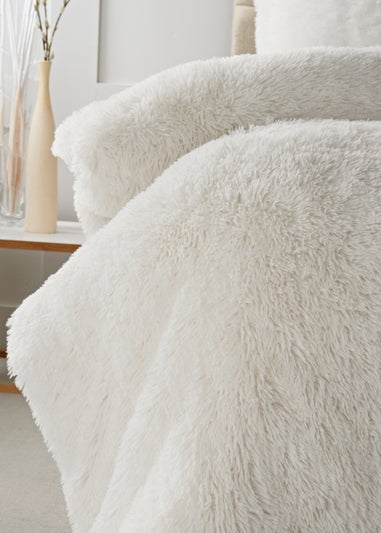 White Shaggy Duvet Cover