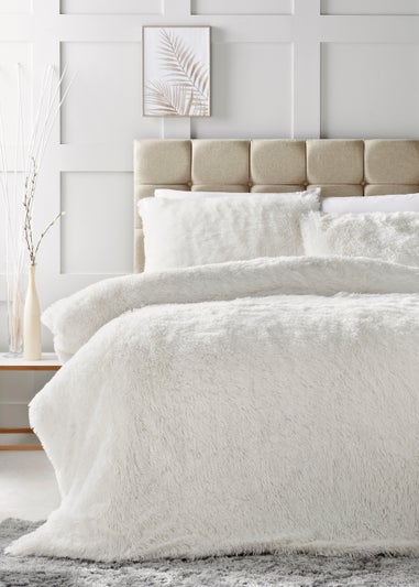 White Shaggy Duvet Cover