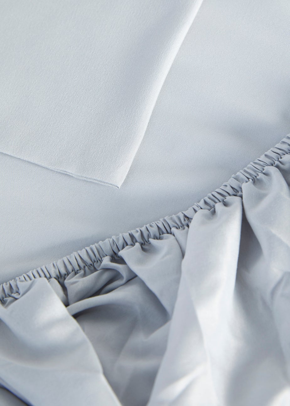 Grey Super Soft Fitted Bed Sheet & Pillowcase Bundle