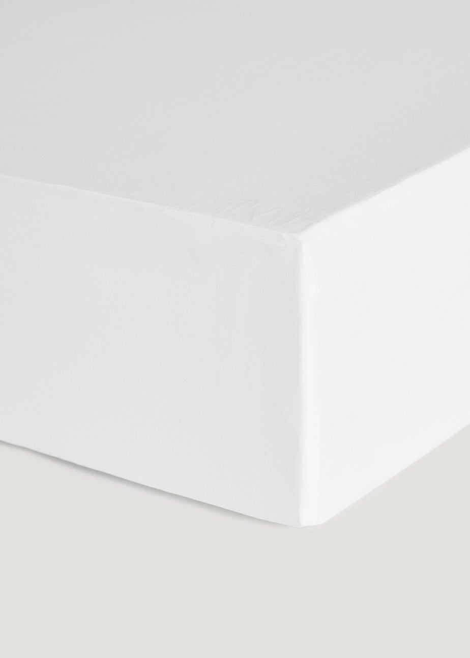 White Super Soft Fitted Bed Sheet & Pillowcase Bundle