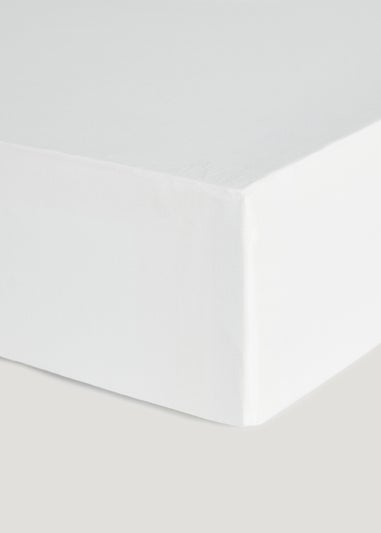 White Super Soft Fitted Bed Sheet & Pillowcase Bundle