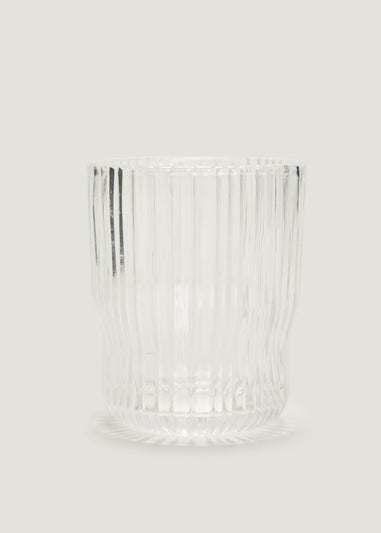 2 Pack Clear Ribbed Tumblers (8cm x H9.5cm)