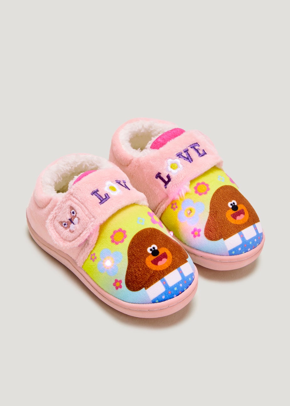 Girls Pink Hey Duggee Light Up Slippers (Younger 4-12)