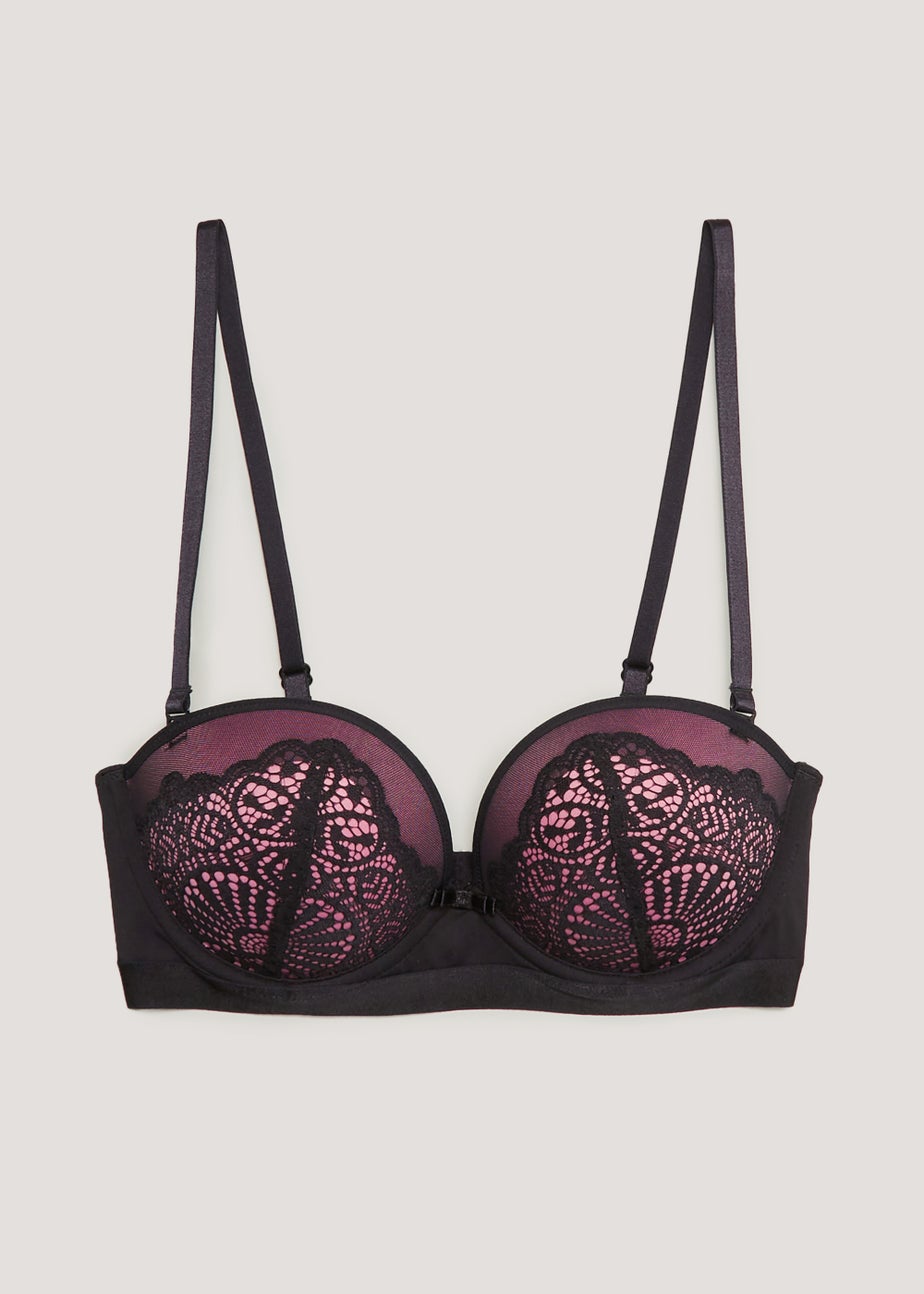 Pink & Black Multiway Bra