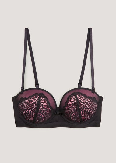 Pink & Black Multiway Bra