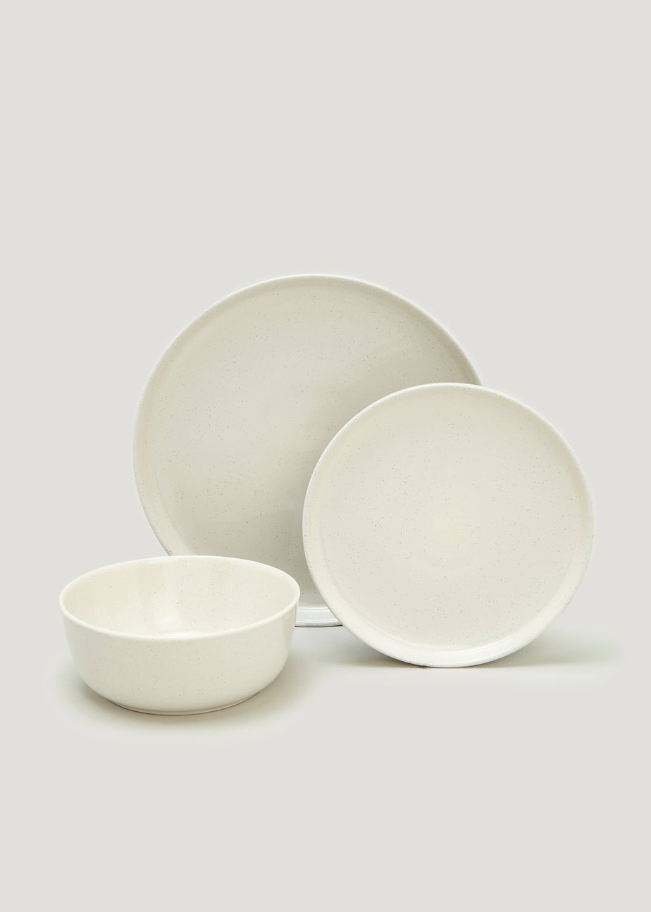 12 Piece Natural Lipped Dinner Set