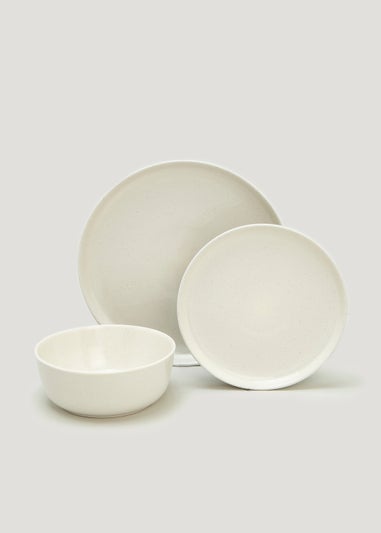 12 Piece Natural Lipped Dinner Set