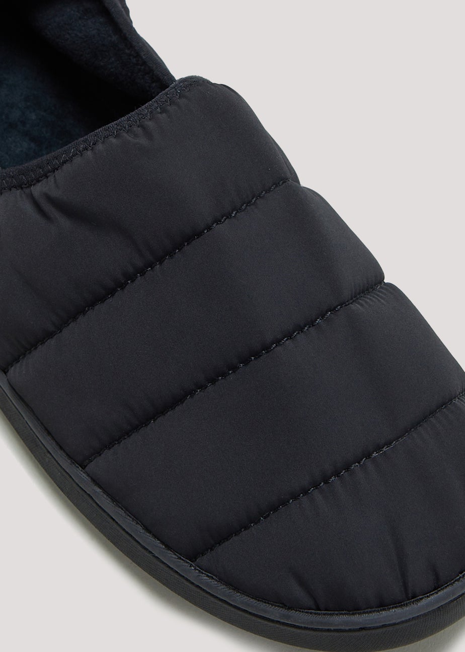 Black Thinsulate Baffle Slippers Matalan