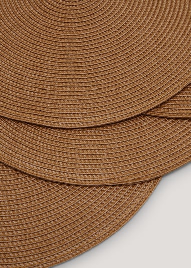 4 Pack Terracotta Woven Placemats (35cm)