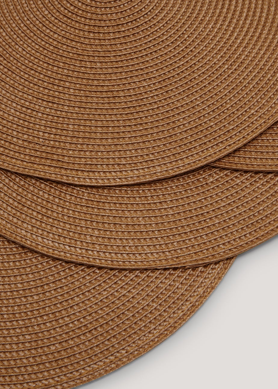 4 Pack Terracotta Woven Placemats (35cm)