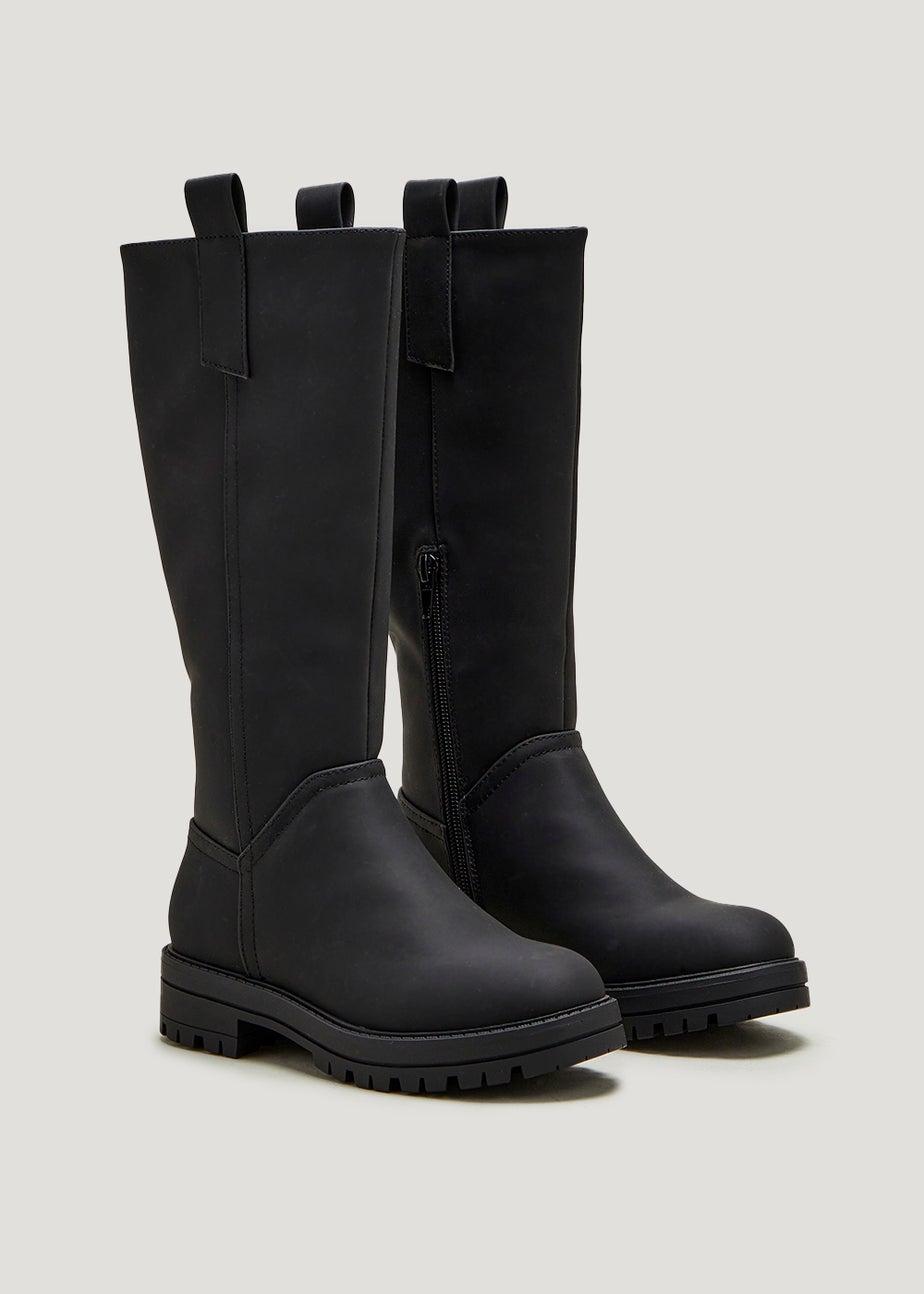 Girls Black Knee Boots (Younger 10-Older 5)