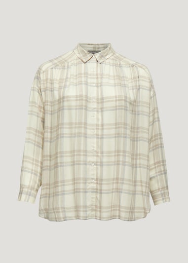Papaya Curve Cream Check Shirt