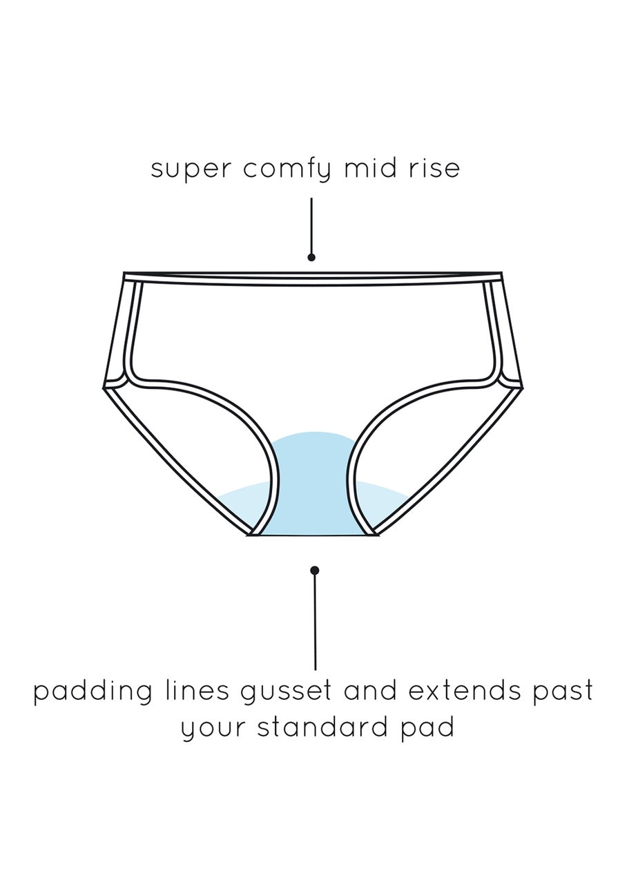 Love Luna Black Midi Period Knickers