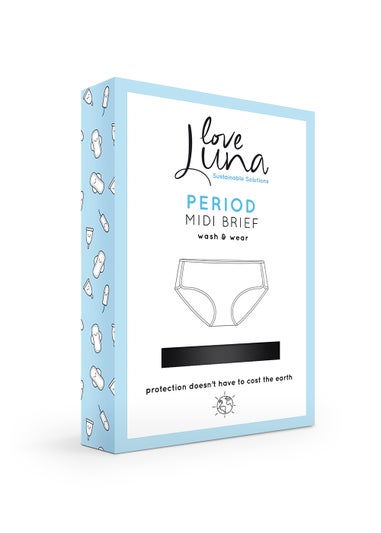 Love Luna Black Midi Period Knickers