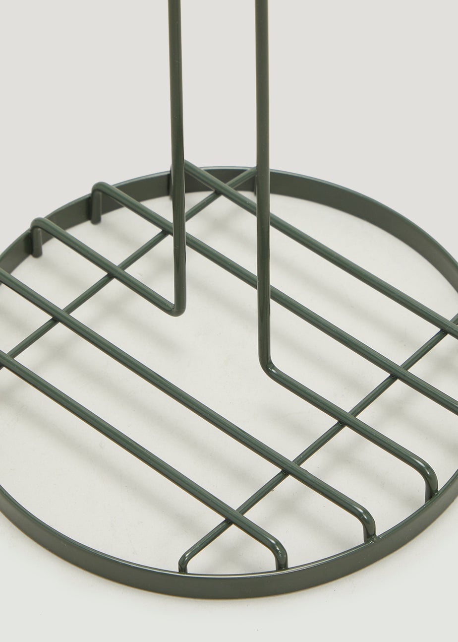 Green Wire Kitchen Roll Holder (16cm x 31cm)
